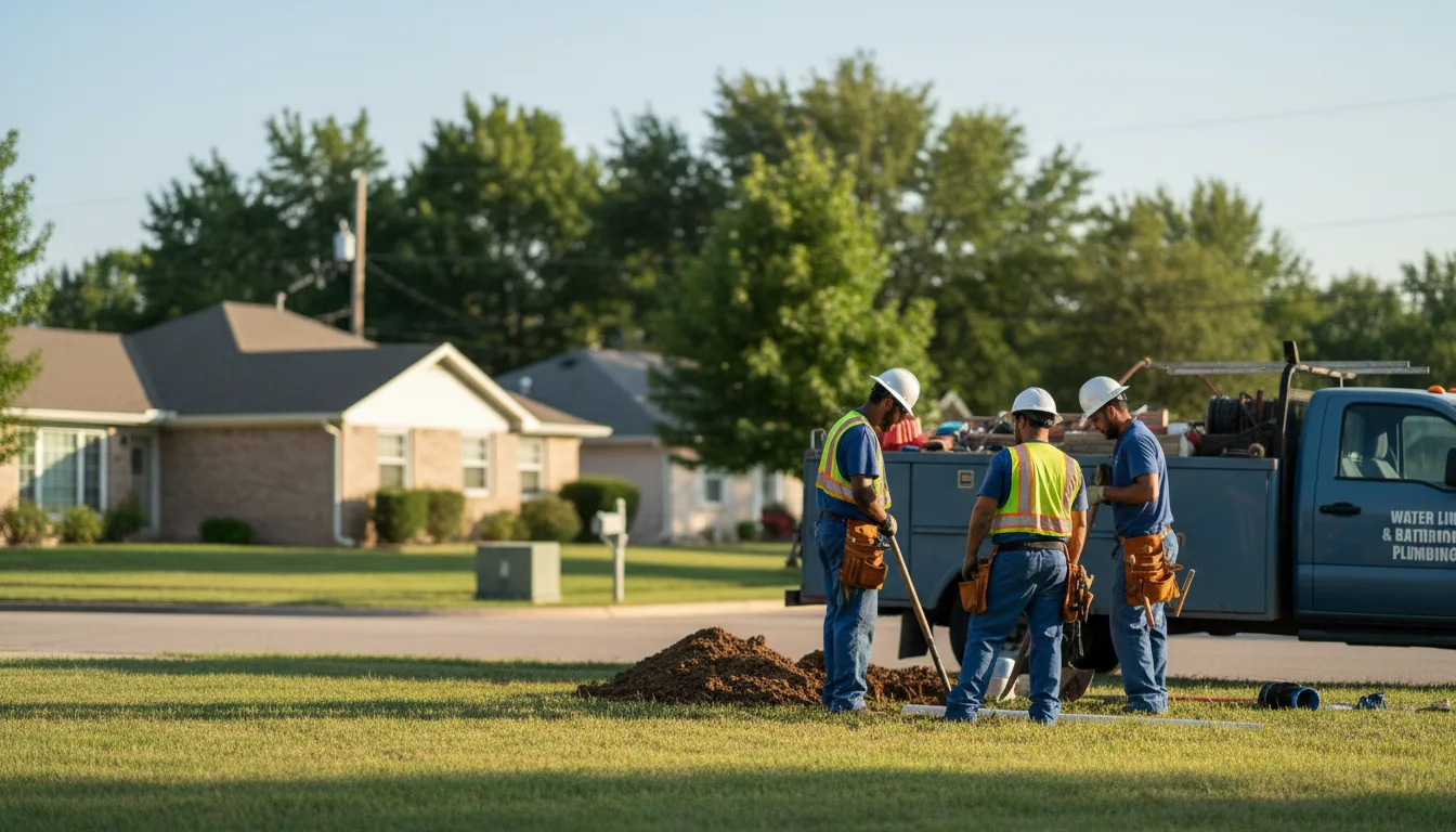 Residential water line and bathroom plumbing service in Camden, NC